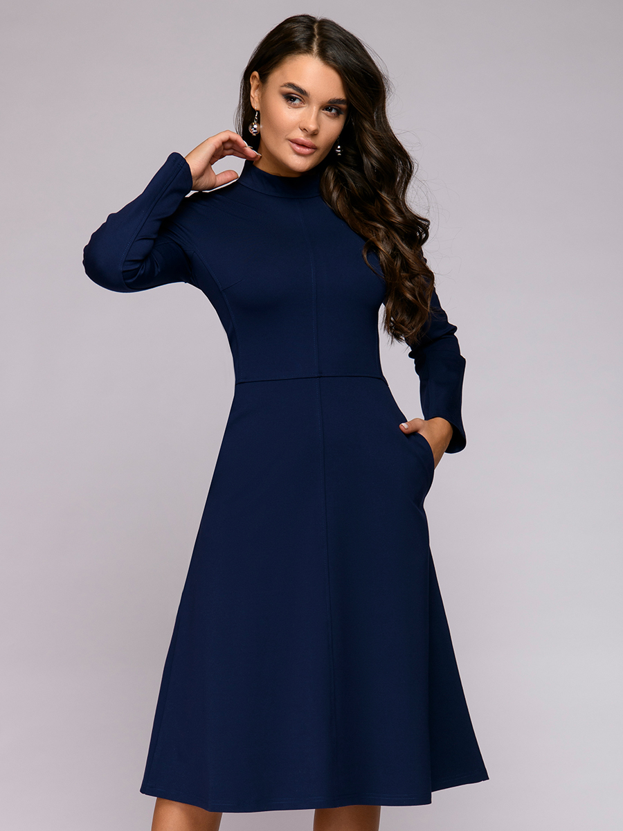 

Платье женское 1001dress 0112001-01724 синее 46 RU, 0112001-01724