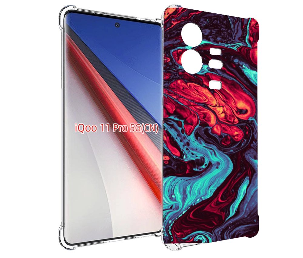 

Чехол бампер MyPads разбавленная краска для Vivo iQOO 11 Pro про..., Прозрачный, Tocco