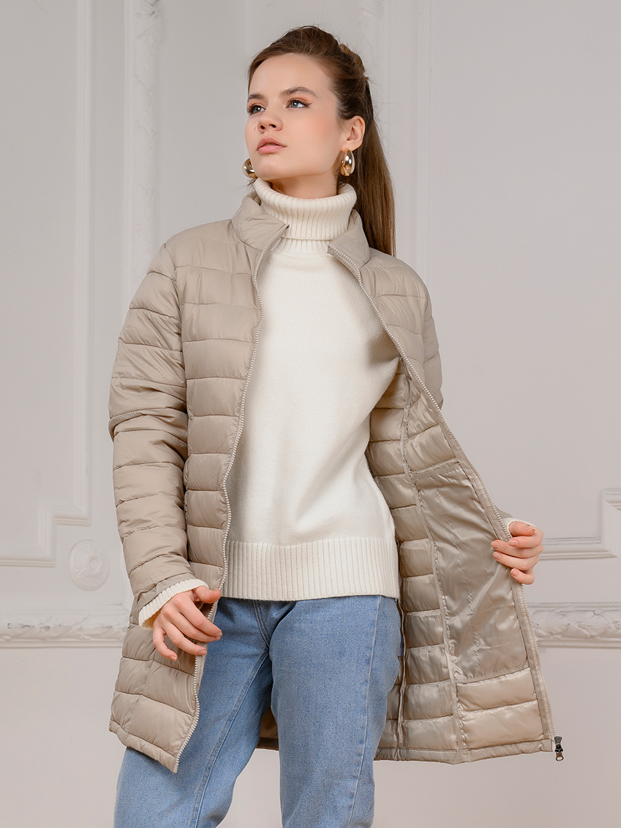 

Куртка женская 1001dress 0142112-30213 бежевая 42 RU, 0142112-30213
