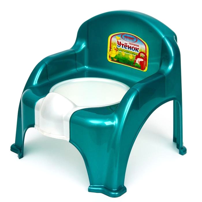 Горшок-стульчик Утёнок, цвет бирюзовый перламутр Р00006250