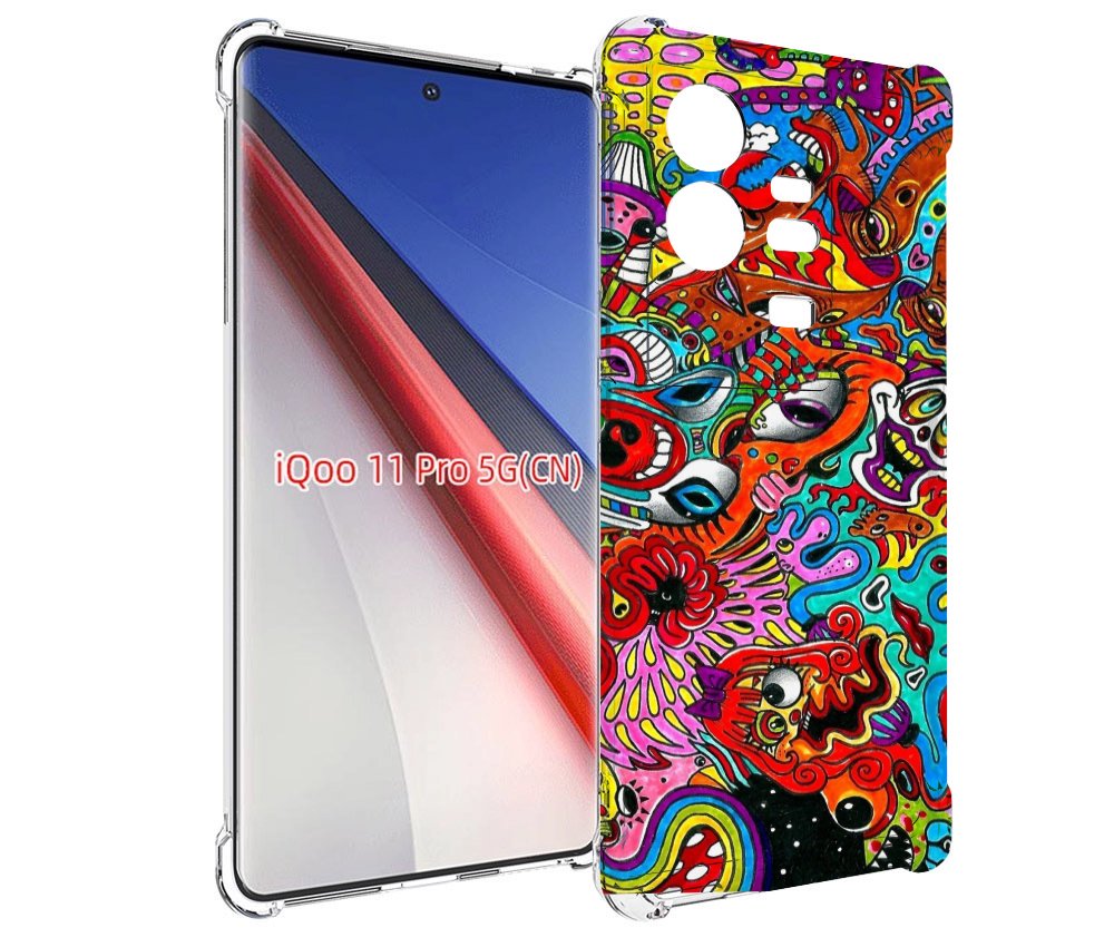

Чехол бампер MyPads разные абстракции яркие для Vivo iQOO 11 Pro..., Прозрачный, Tocco