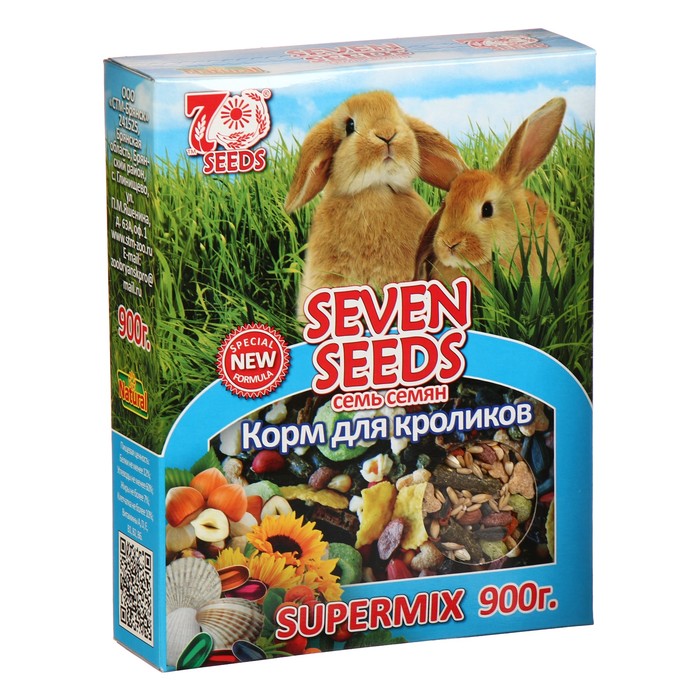 

Сухой корм для кроликов Seven Seeds SUPERMIX, 900 г, SUPERMIX