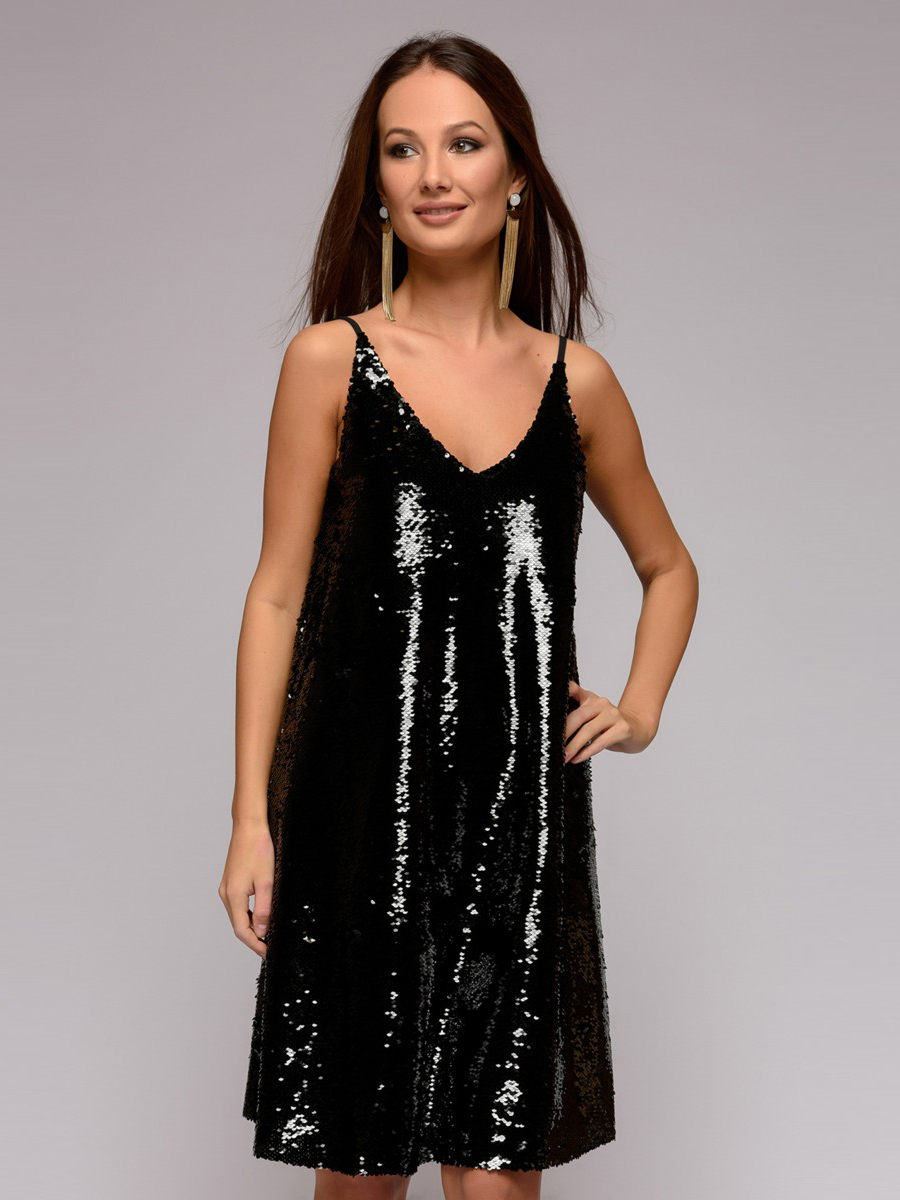 

Платье женское 1001dress DM00878 черное 40, DM00878