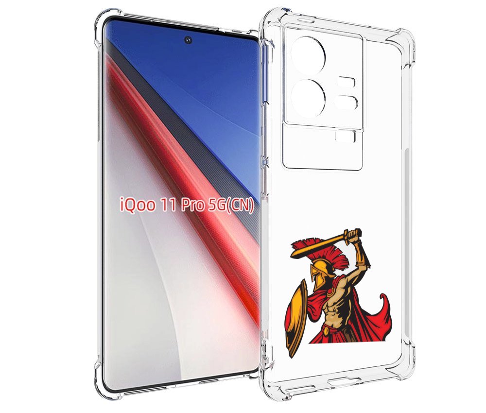 

Чехол бампер MyPads римский-воин для Vivo iQOO 11 Pro противоуда..., Прозрачный, Tocco