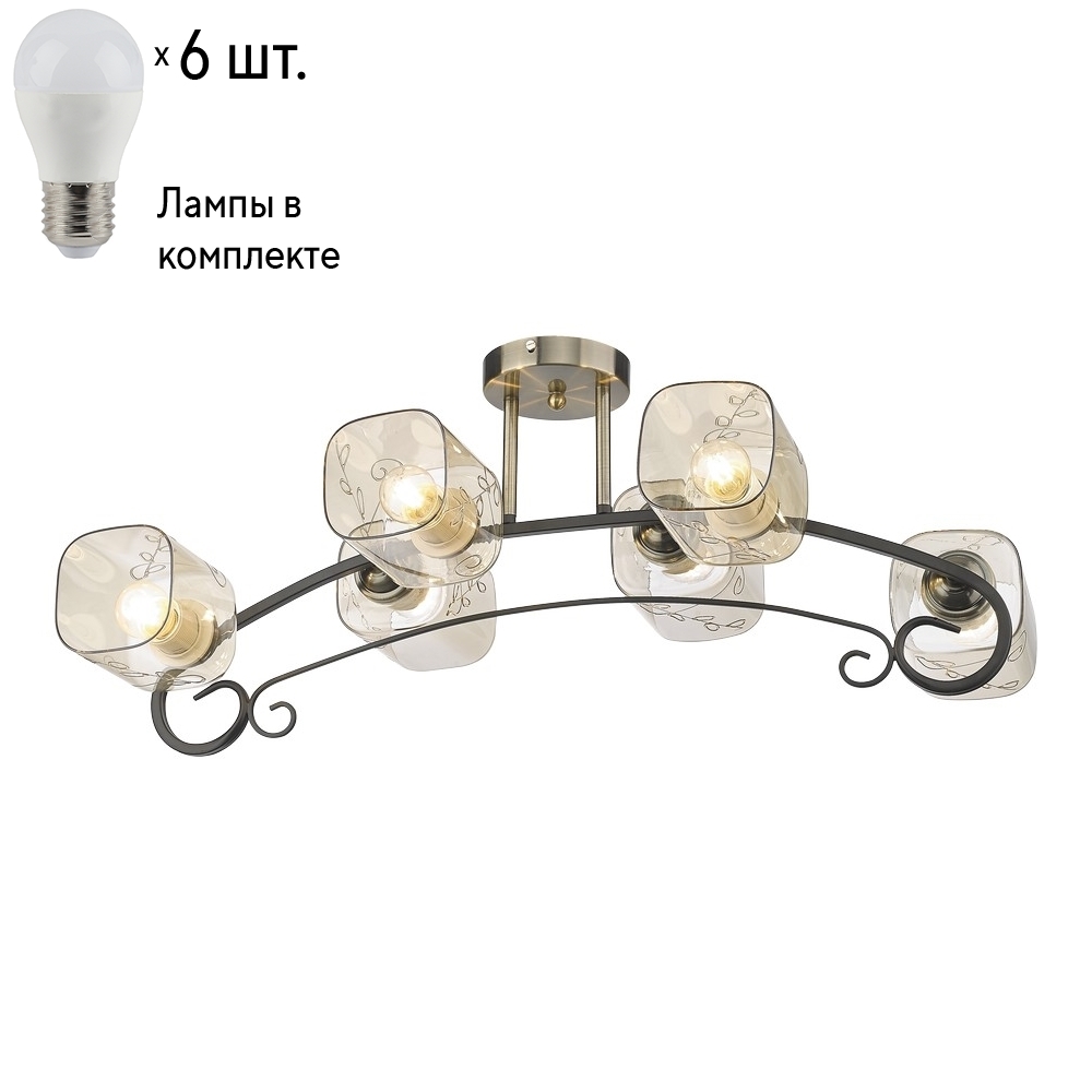 

Потолочная люстра с лампочками Velante 212-507-06Lamps