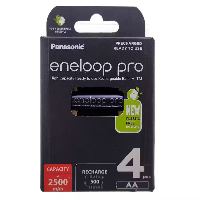 

Аккумулятор PANASONIC HR6 (AA) eneloop Pro Ni-MH 2500mAh предзаряженный бл/4, eneloop
