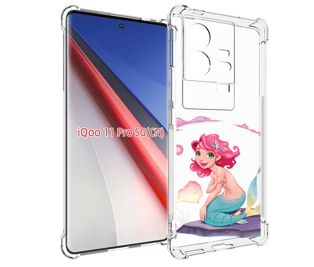 

Чехол бампер MyPads русалочка для Vivo iQOO 11 Pro противоударный, Прозрачный, Tocco