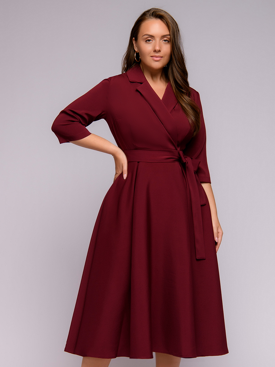 

Платье женское 1001dress 0232101-00082 бордовое 50 RU, 0232101-00082