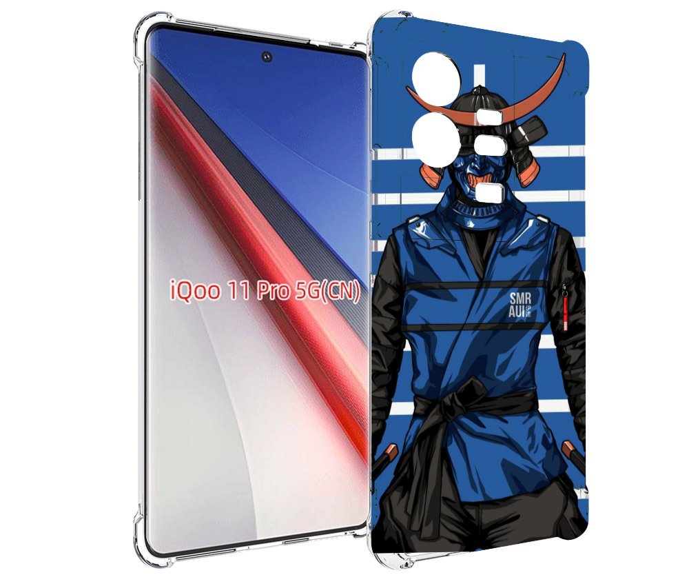 

Чехол бампер MyPads самурай в синей форме для Vivo iQOO 11 Pro п..., Прозрачный, Tocco