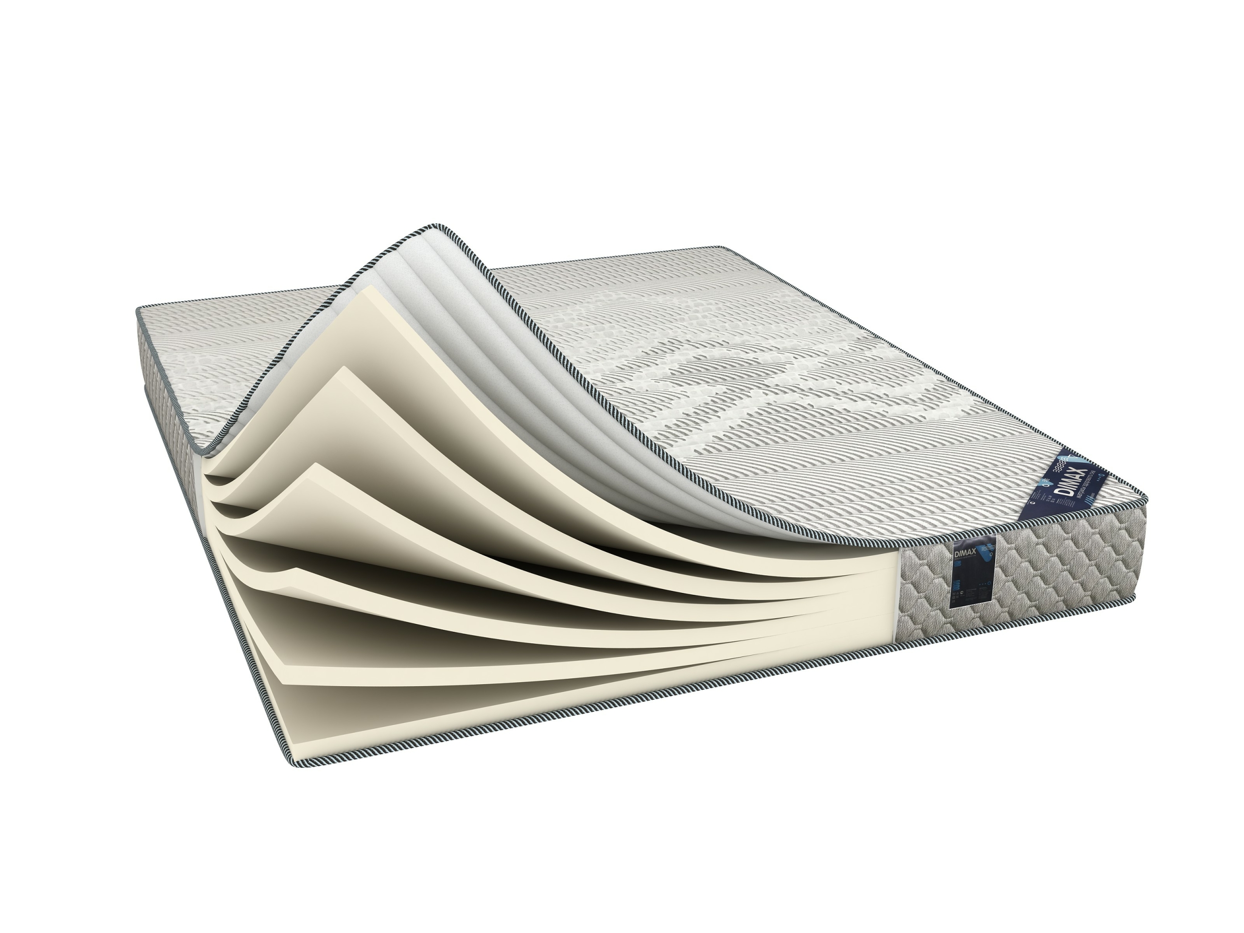 

Матрас Dimax Онли Базис Плюс 120х200, Бежевый;белый;серый;серебристый, Онли Базис Плюс