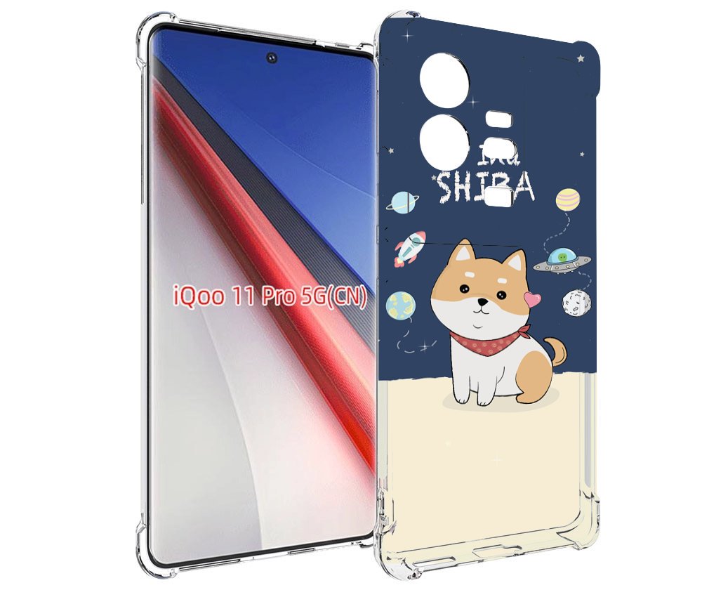 

Чехол бампер MyPads сиба-шиба-ину для Vivo iQOO 11 Pro противоуд..., Прозрачный, Tocco