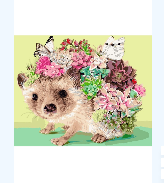 Картина по номерам 40х50 см Delart Любопытные колючки