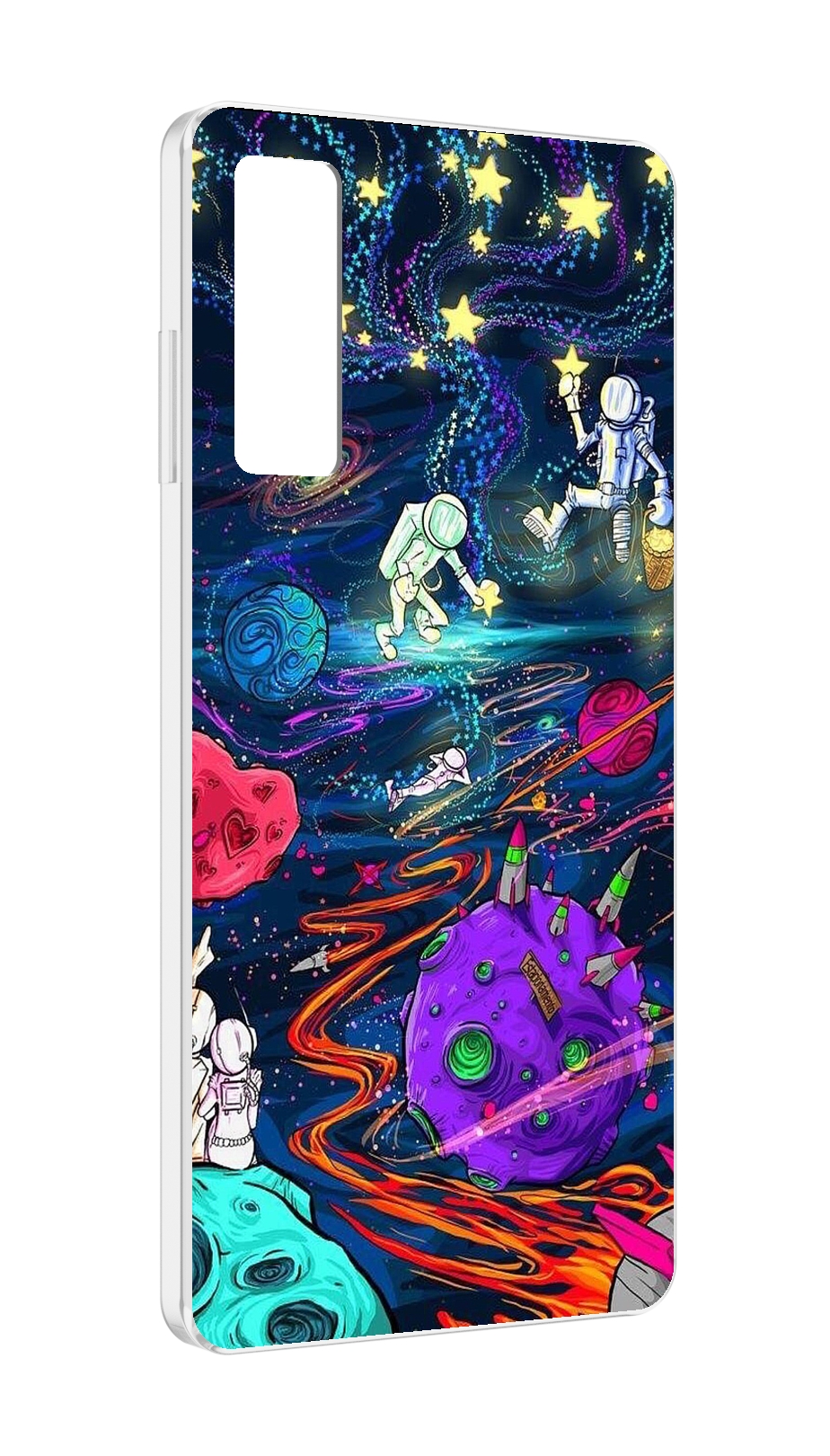 

Чехол MyPads красочный космос для TCL 20 5G, Прозрачный, Tocco