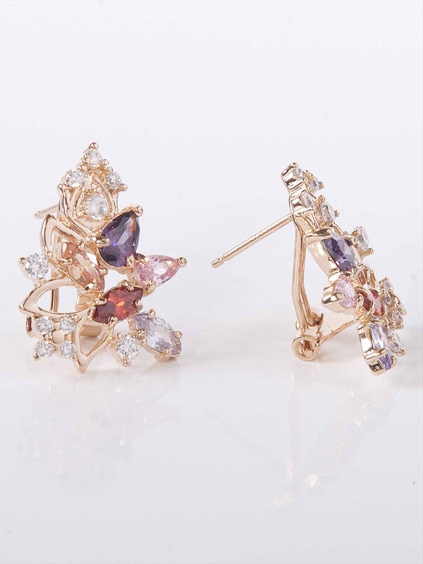 

Серьги из бижутерного сплава Lotus Jewelry 3041E-09mix, фианит, 3041E-09mix