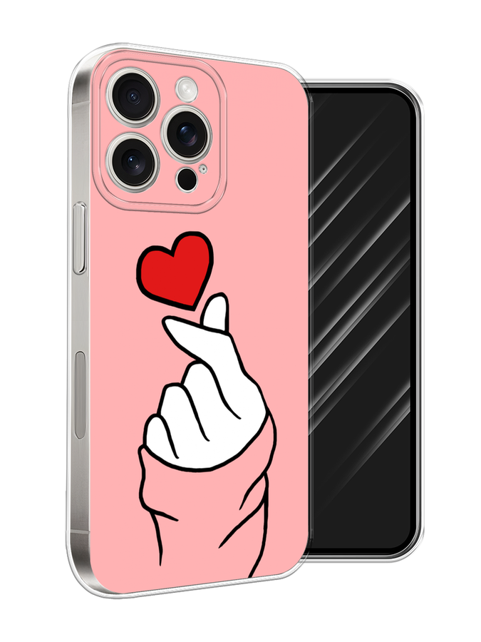 

Чехол Awog на Apple iPhone 15 Pro Max "Милое сердечко", Белый;красный;черный, 15850-1