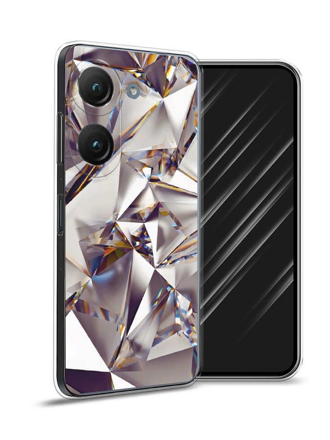 

Чехол Awog на Asus ZenFone 9 "Бриллианты", Серебристый;бежевый, 44850-7