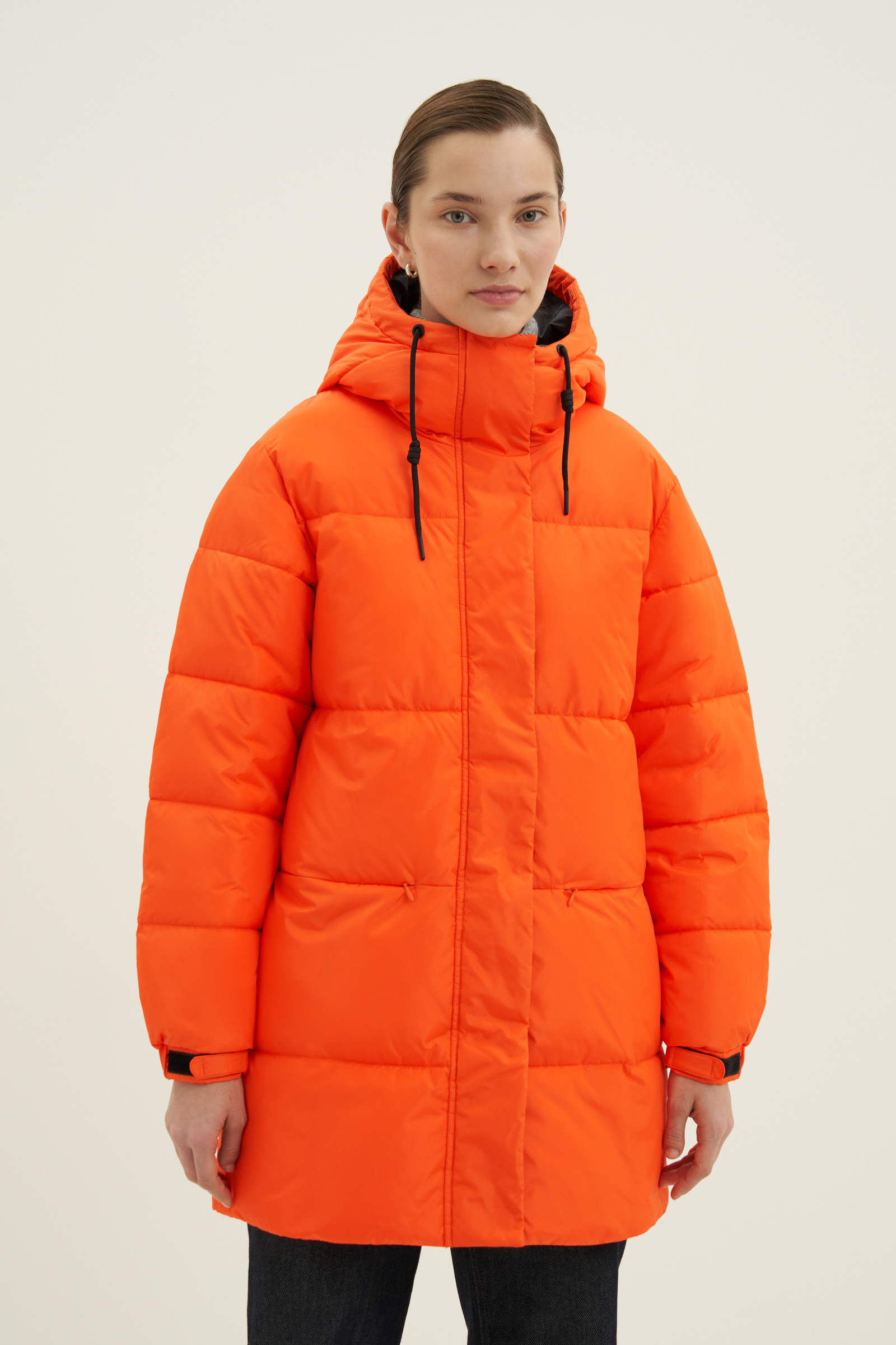 Пальто женское Finn Flare FWC11054 оранжевое L
