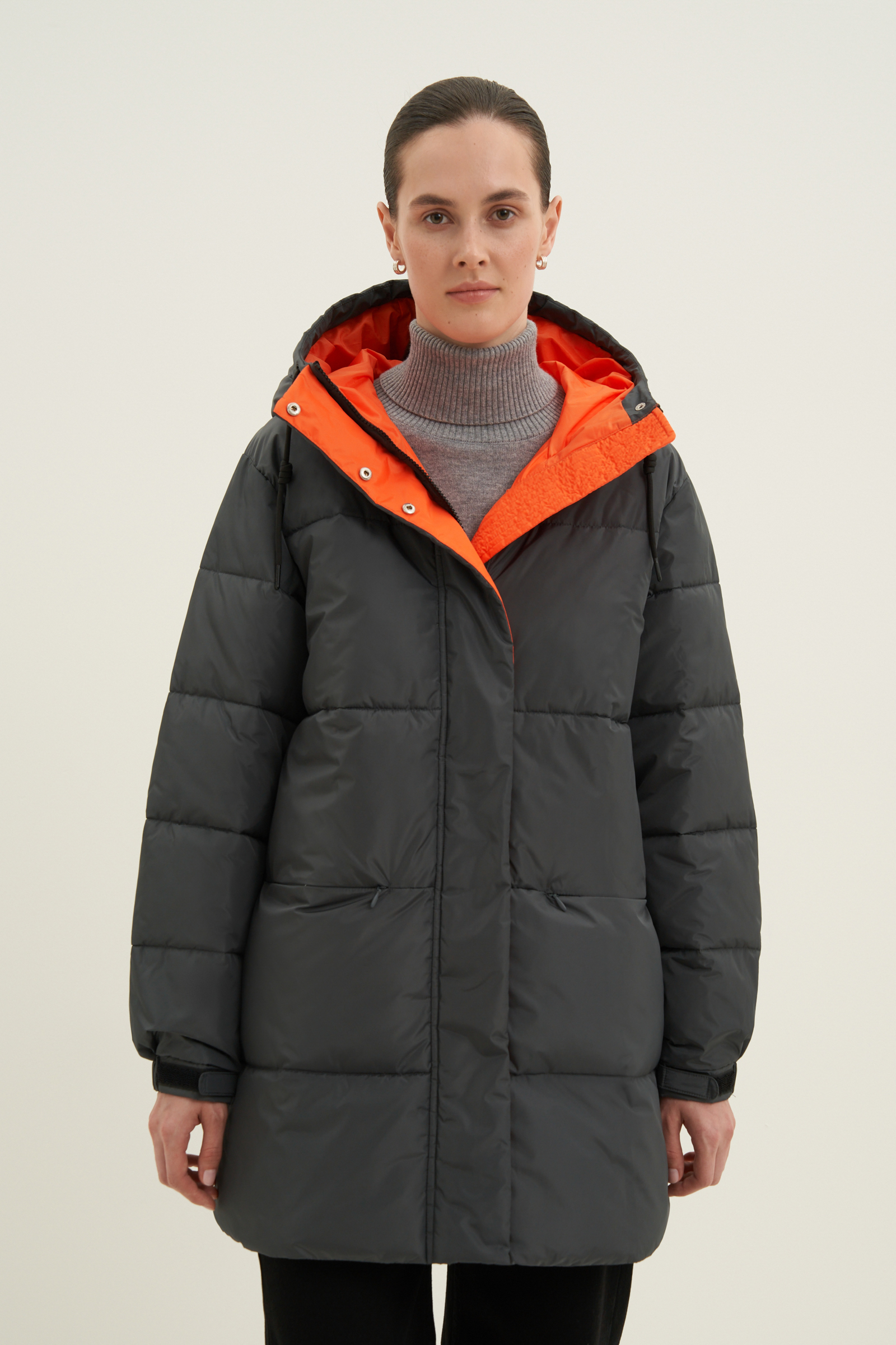 

Пальто женское Finn Flare FWC11054 черное XL, Черный, FWC11054
