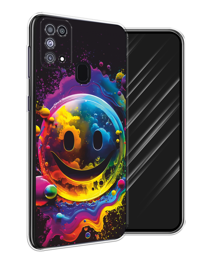 

Чехол Awog на Samsung Galaxy M31 "Кислотный смайл", Фиолетовый;желтый;синий, 2100750-1
