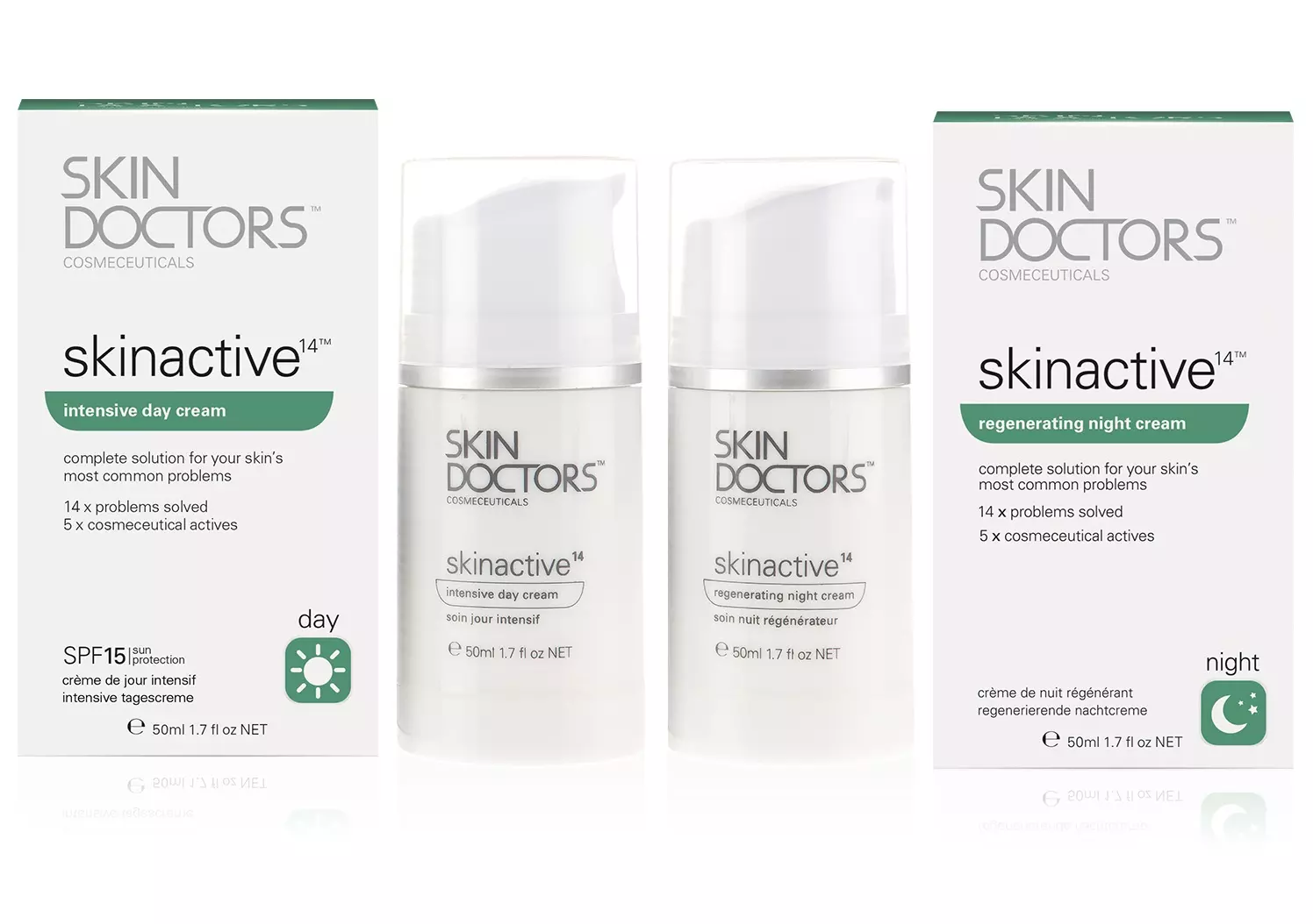 фото Набор skin doctors крем интенсивный дневной + регенерирующий ночной skinactive