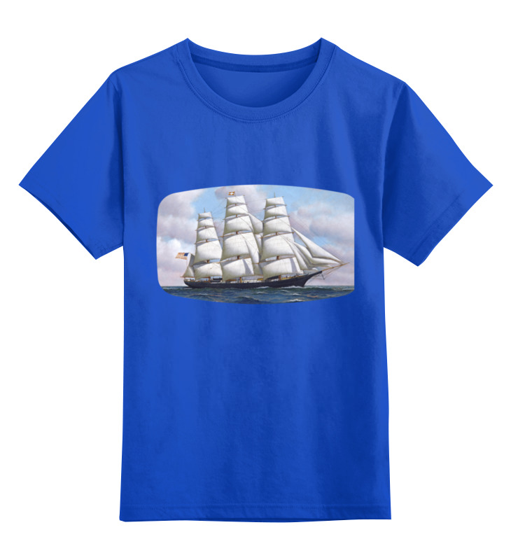 

Футболка детская Printio Клипер "flying cloud" (антонио якобсен) цв. синий р. 140, Клипер "flying cloud" (антонио якобсен)