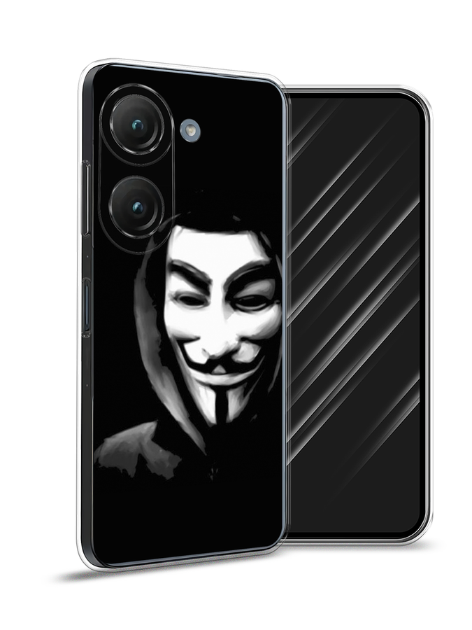 

Чехол Awog на Asus ZenFone 9 "Анонимус", Черный;серый;белый, 44850-5