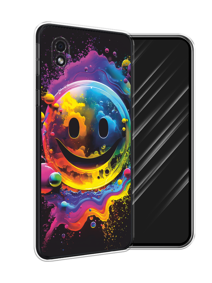 

Чехол Awog на Samsung Galaxy A01 Core "Кислотный смайл", Фиолетовый;желтый;синий, 2101250-1