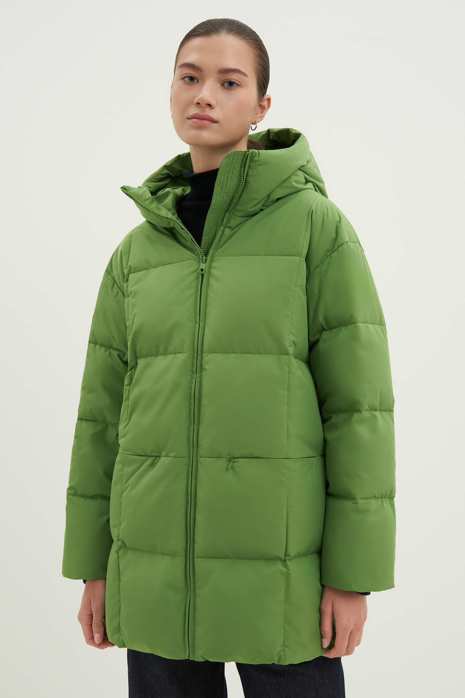 

Пуховик женский Finn Flare FWC11017 зеленый XS, FWC11017