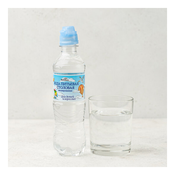 Детская питьевая вода ВкусВилл негазированная с рождения 0,33 л