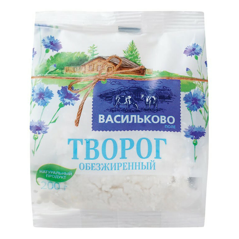 

Творог рассыпчатый Васильково поле обезжиренный 1,8% БЗМЖ 200 г