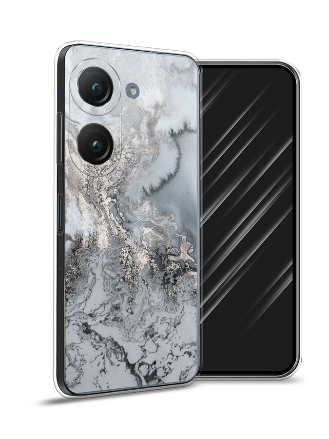 

Чехол Awog на Asus ZenFone 9 "Морозная лавина серая", Серый;серебристый, 44850-3