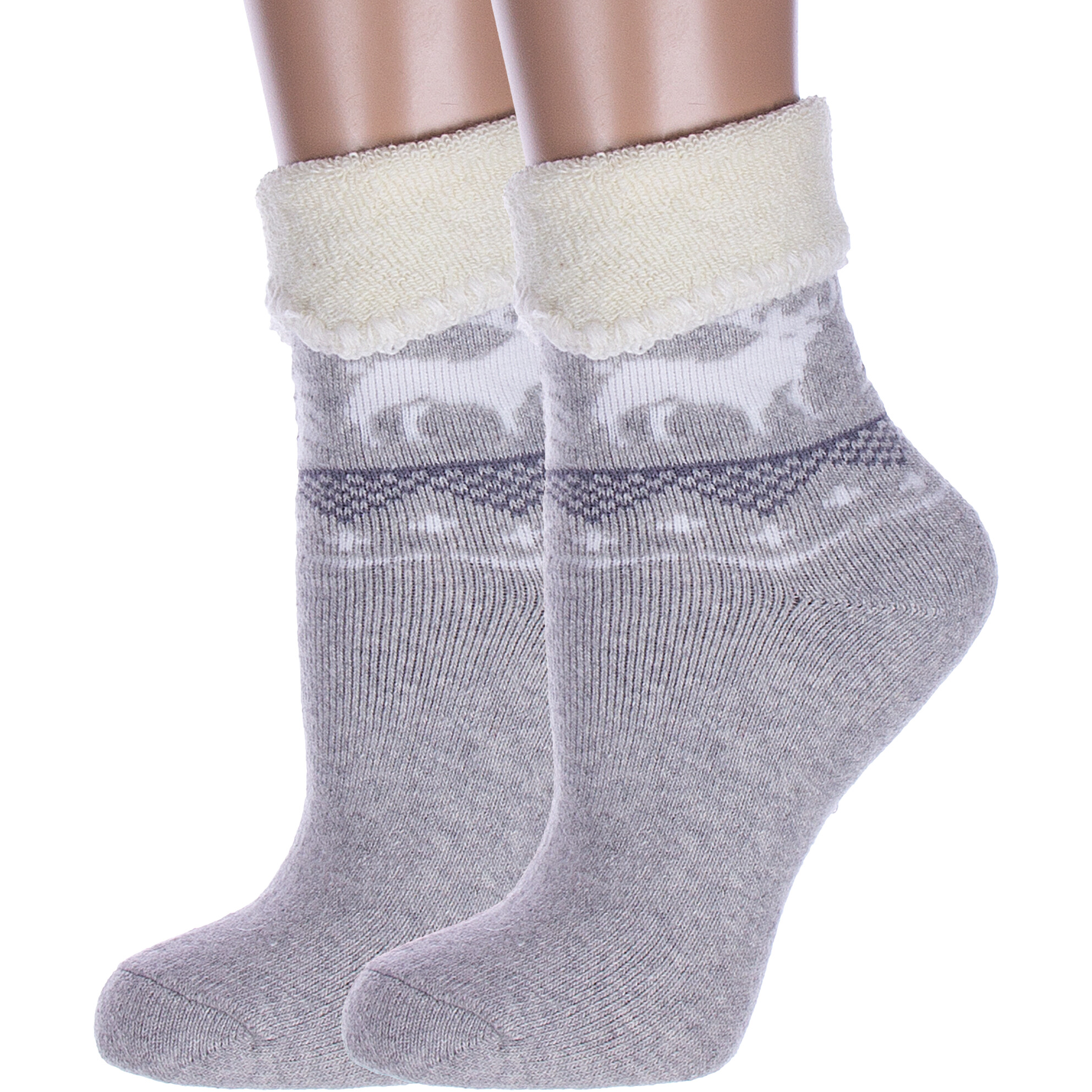 Комплект носков женских Hobby Line 2-Нжа6170 серых 36-40, 2 пары