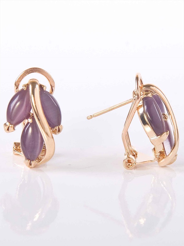 

Серьги из бижутерного сплава Lotus Jewelry 242E-20CA-violet, кошачий глаз, 242E-20CA-violet