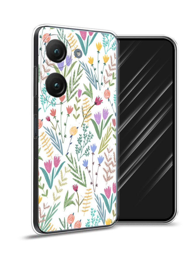 

Чехол Awog на Asus ZenFone 9 "Полевые цветы рисунок", Белый;зеленый, 44850-8