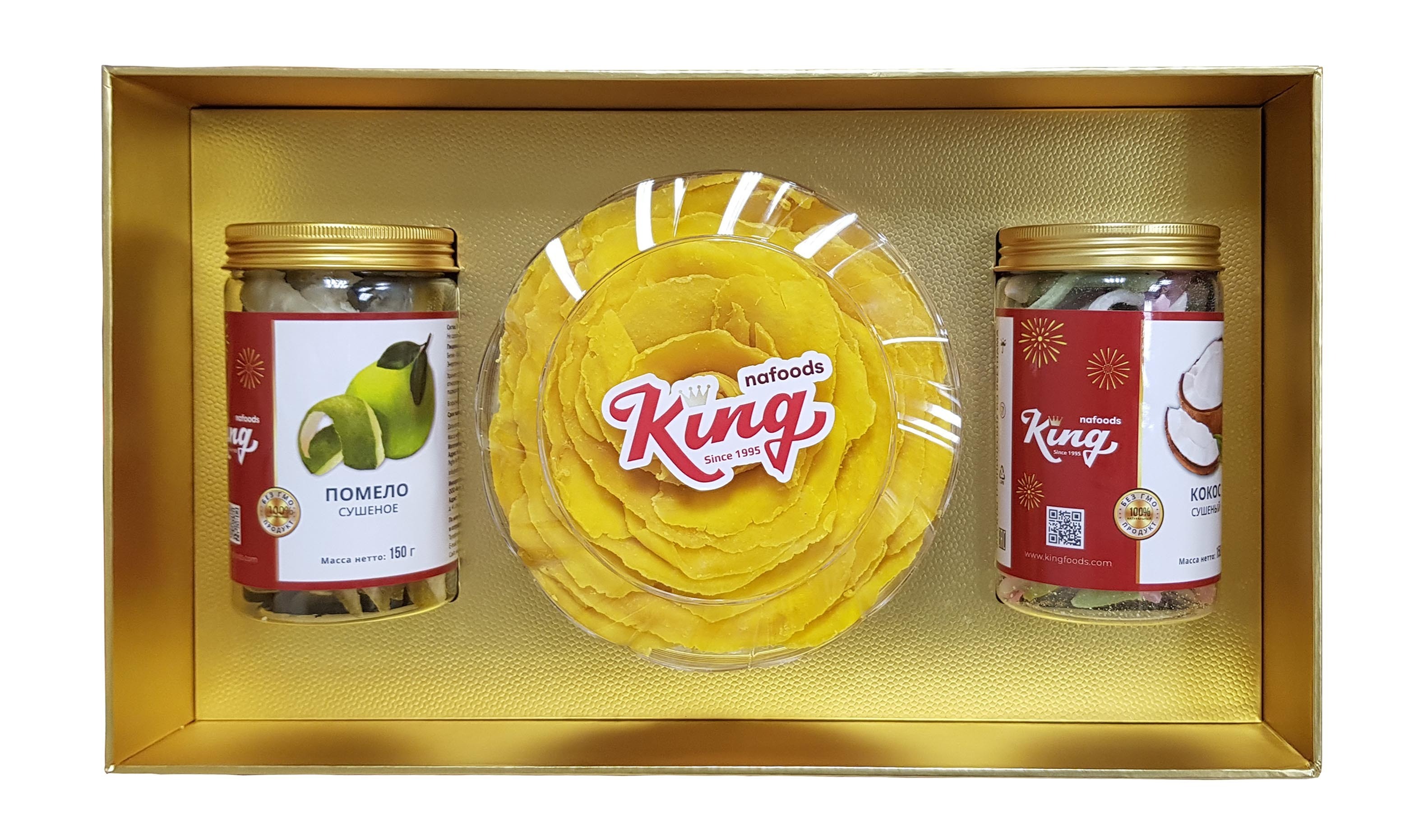 

Подарочный Набор 05 КING Nafoods Group Манго, Кокос, Помело 650г, Набор