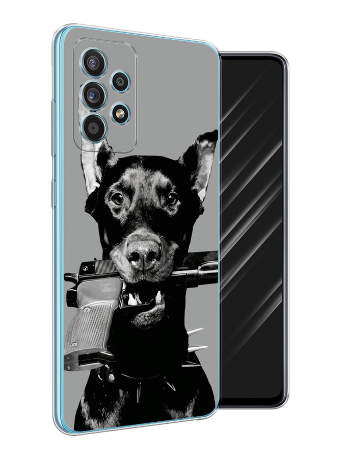 

Чехол Awog на Samsung Galaxy A52/A52s "Доберман", Серый, 2102450-1