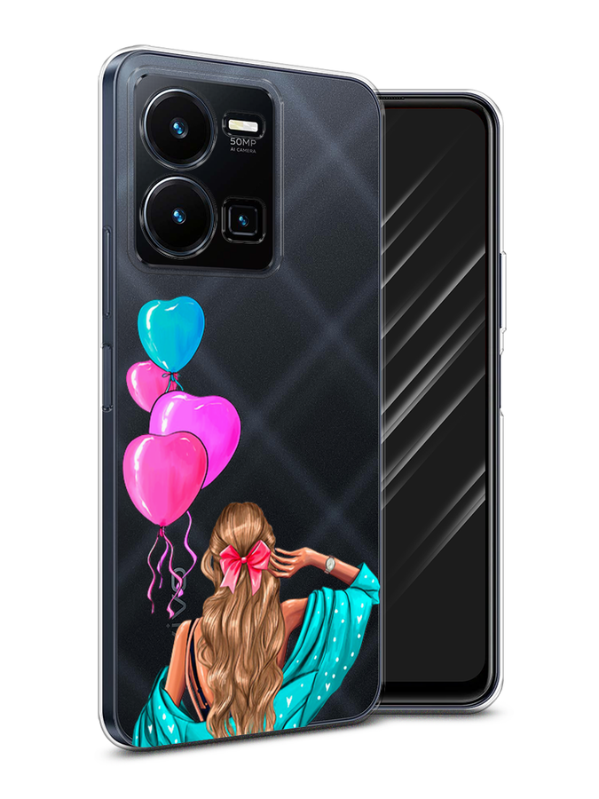 

Чехол Awog на Vivo Y35 4G / Виво Y35 4G "День Рождения", Голубой;розовый;бежевый