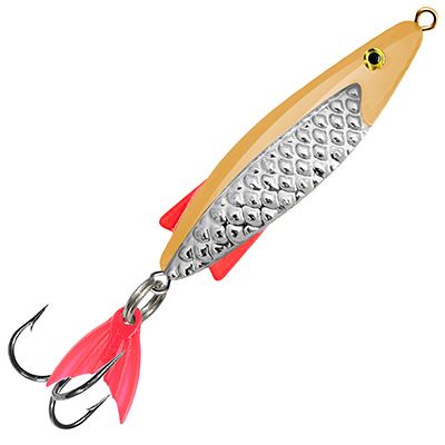 фото Блесна для рыбалки aqua тобик 6,0g цвет 05 (серебро, золото), 1 штука