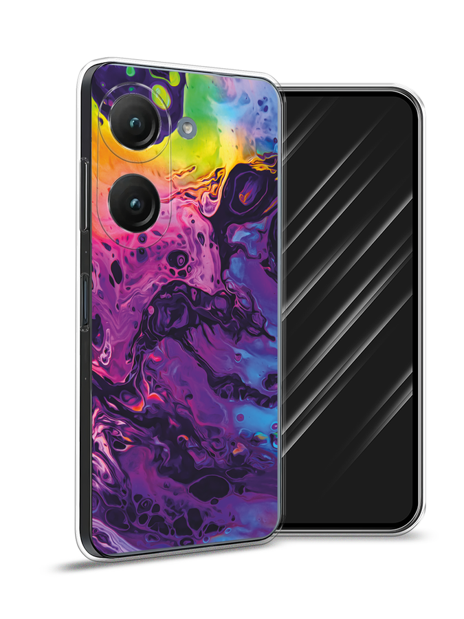 

Чехол Awog на Asus ZenFone 9 "ACID fluid", Бордовый, 44850-3