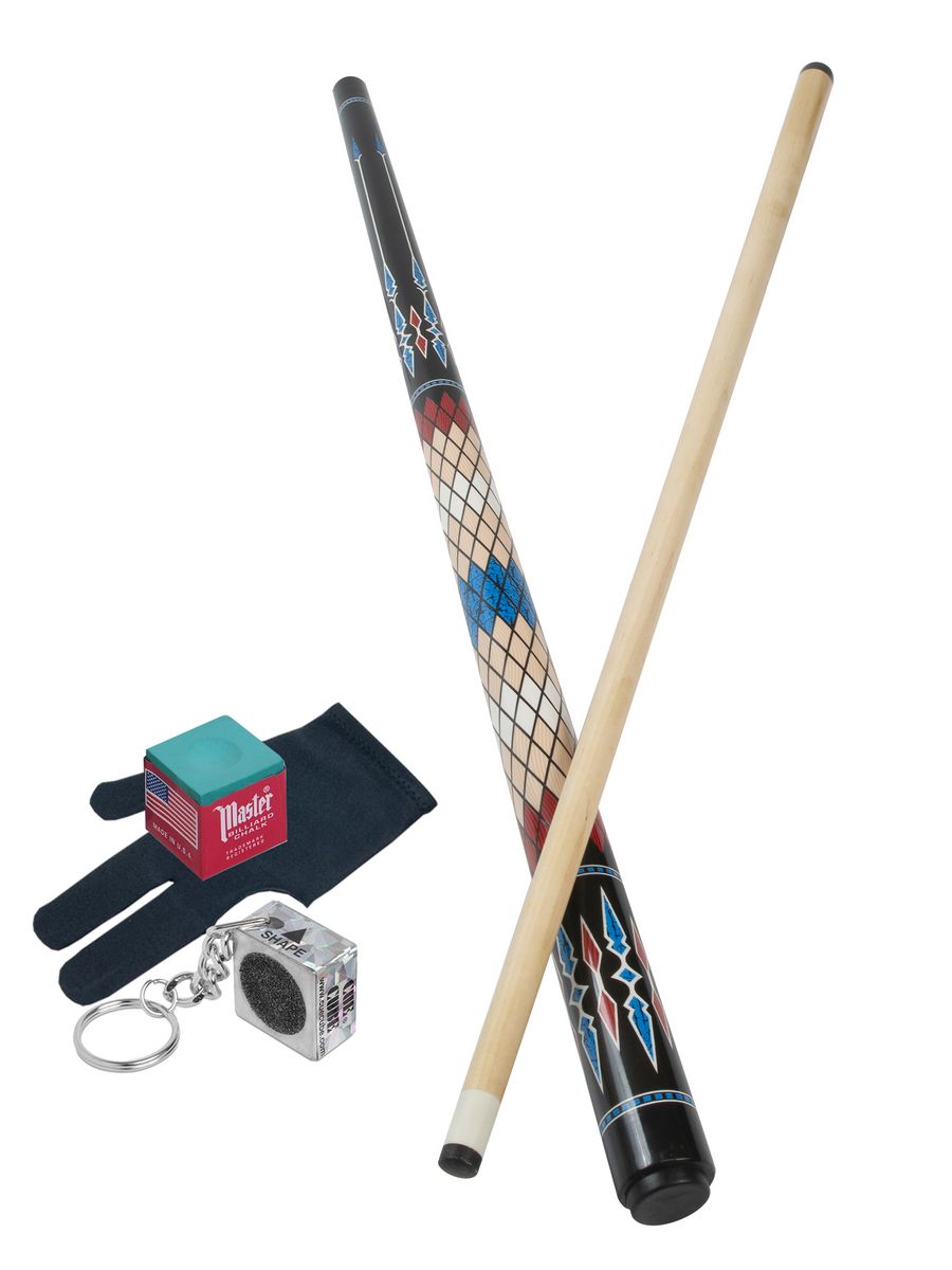 

Бильярдный кий для пула Sport&Play 36 клен 148 см + мел + перчатка + махровка, Бежевый;черный