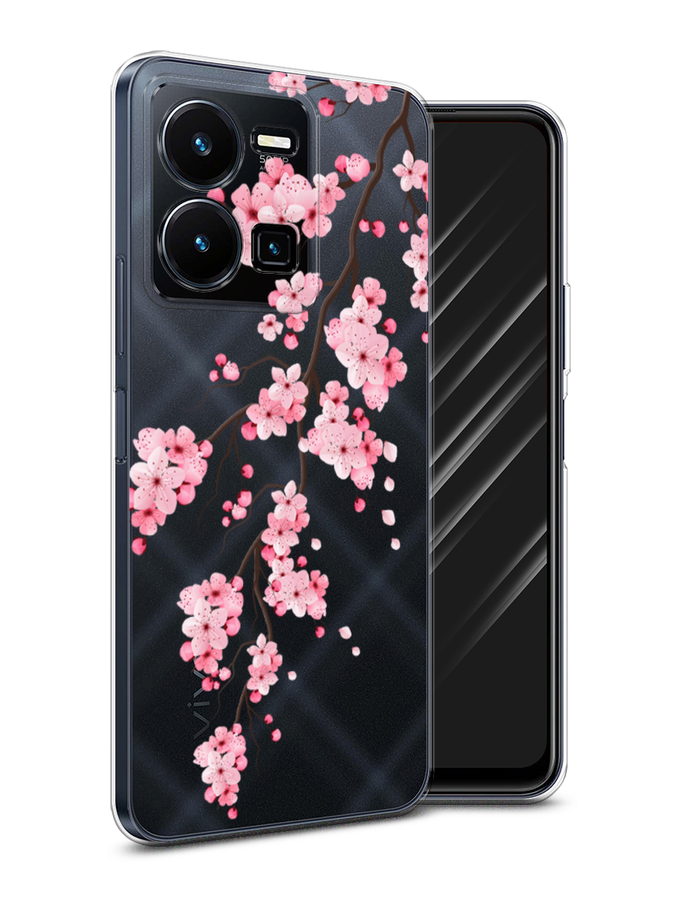 

Чехол Awog на Vivo Y35 4G / Виво Y35 4G "Розовая сакура", Розовый;коричневый