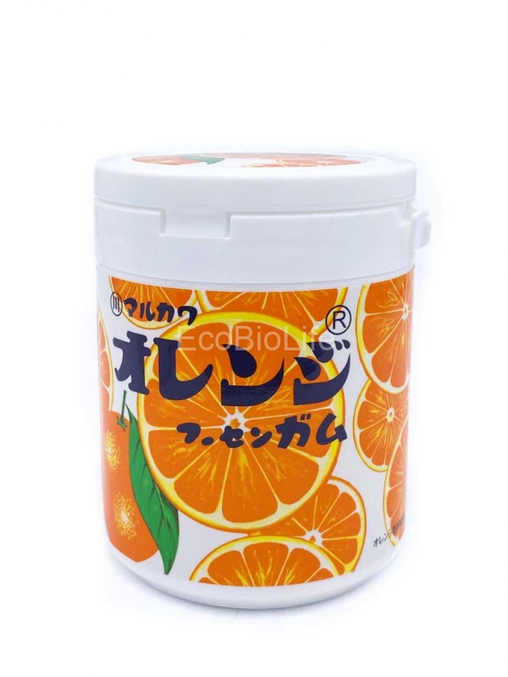 MARUKAWA Жевательная резинка Апельсин (банка) Orange Bottle Gum, 130 г