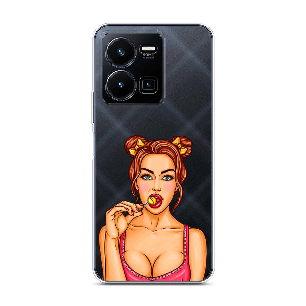 

Чехол Awog на Vivo Y35 4G / Виво Y35 4G "Вкусный леденец", Бежевый;коричневый;розовый