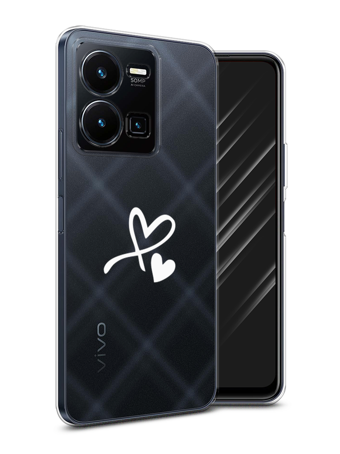 

Чехол Awog на Vivo Y35 4G / Виво Y35 4G "Сердечко минимализм", Белый
