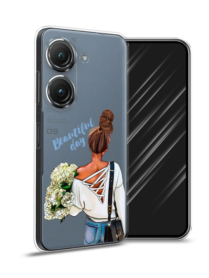 

Чехол Awog на Asus ZenFone 9 "Beautiful day vector", Коричневый;белый;зеленый, 44850-6