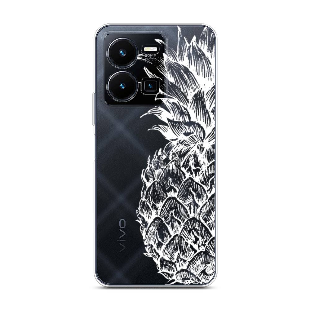 

Чехол Awog на Vivo Y35 4G / Виво Y35 4G "Ананас графика белая", Белый