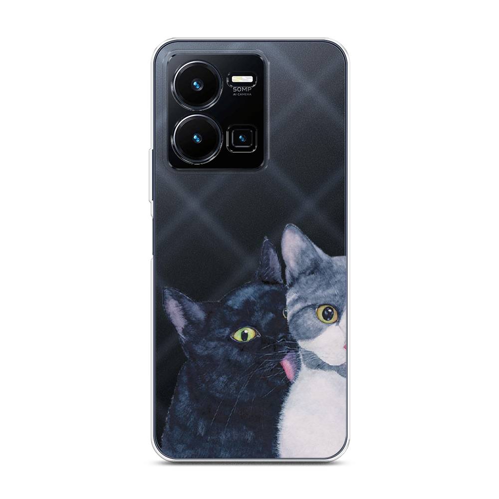 

Чехол Awog на Vivo Y35 4G / Виво Y35 4G "Кошачья любовь", Синий
