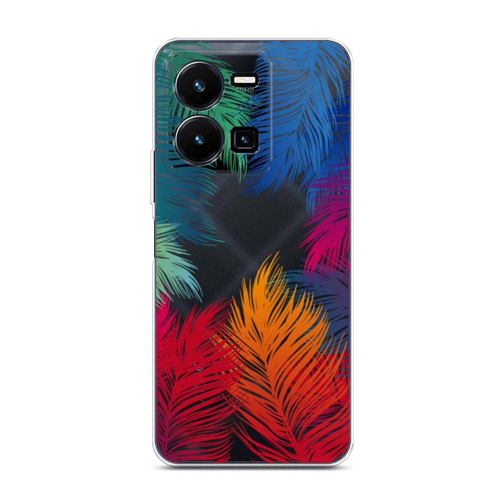 

Чехол Awog на Vivo Y35 4G / Виво Y35 4G "Рамка из перьев", Красный