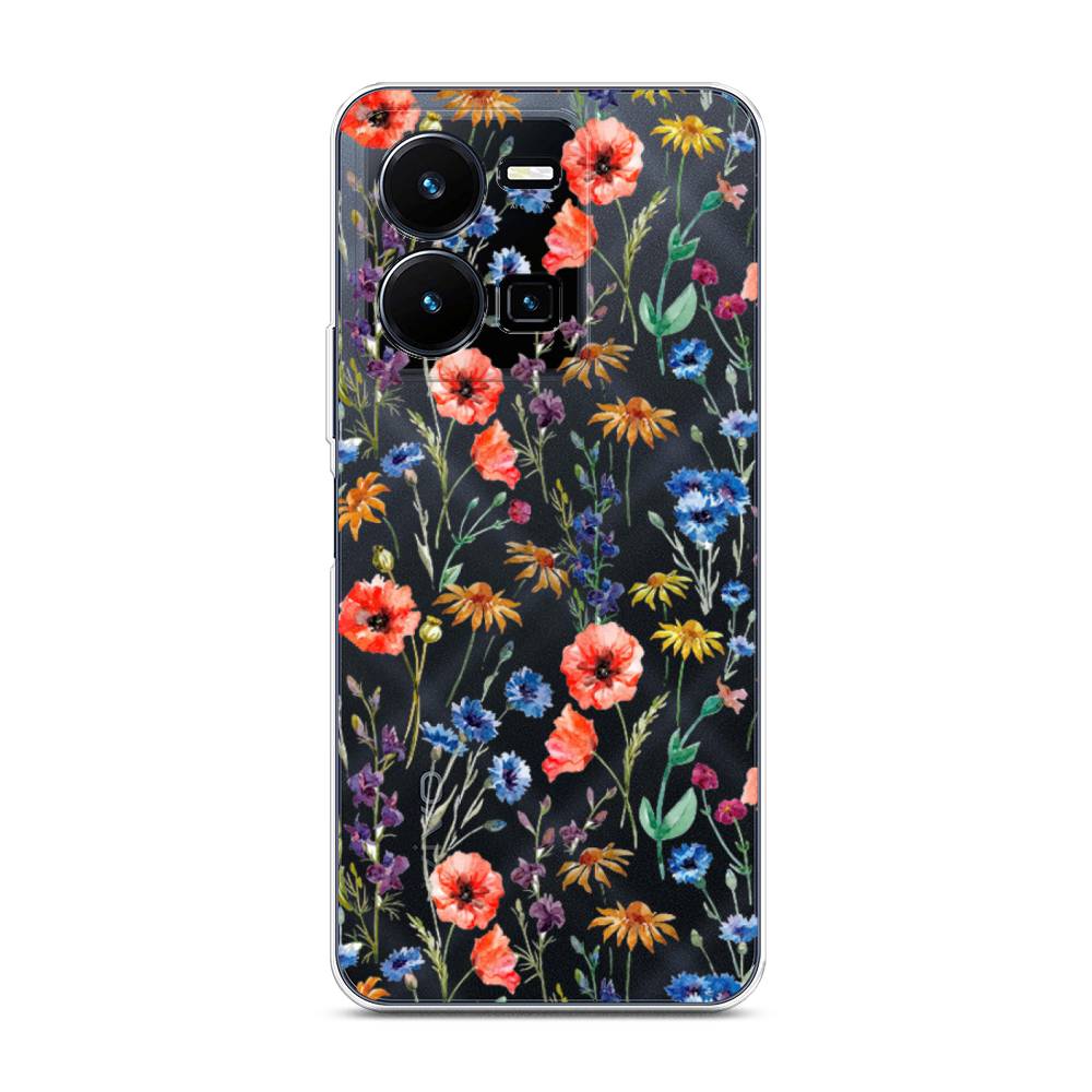 

Чехол Awog "Маки и васильки фон" на Vivo Y35 4G / Виво Y35 4G