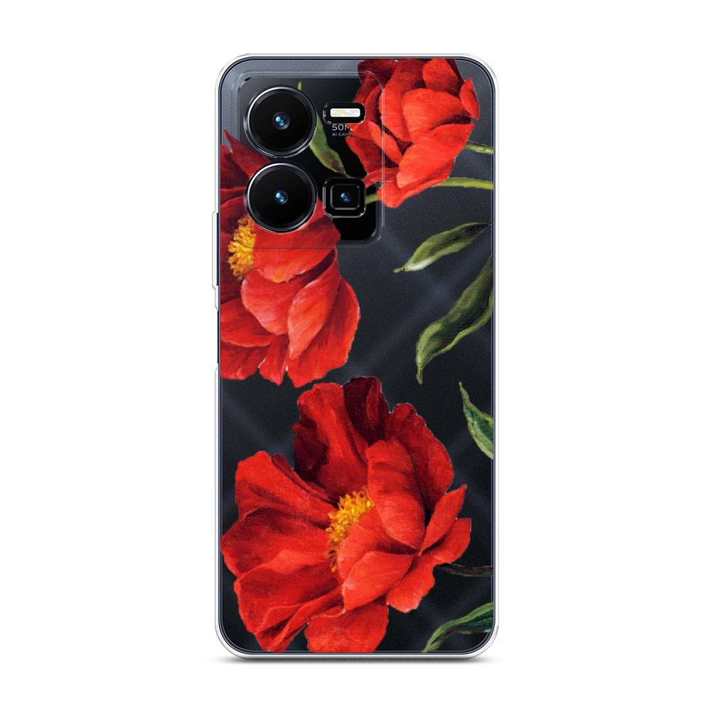 

Чехол Awog на Vivo Y35 4G / Виво Y35 4G "Красные маки", Красный